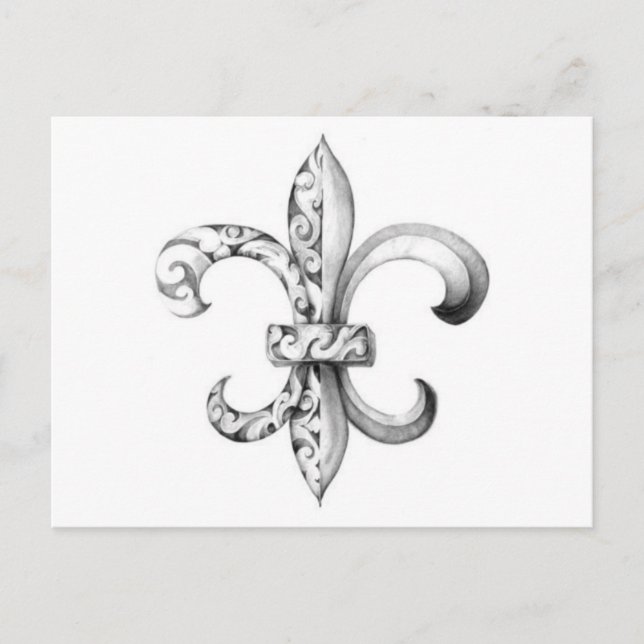 Carte Postale fleur de lis (Devant)