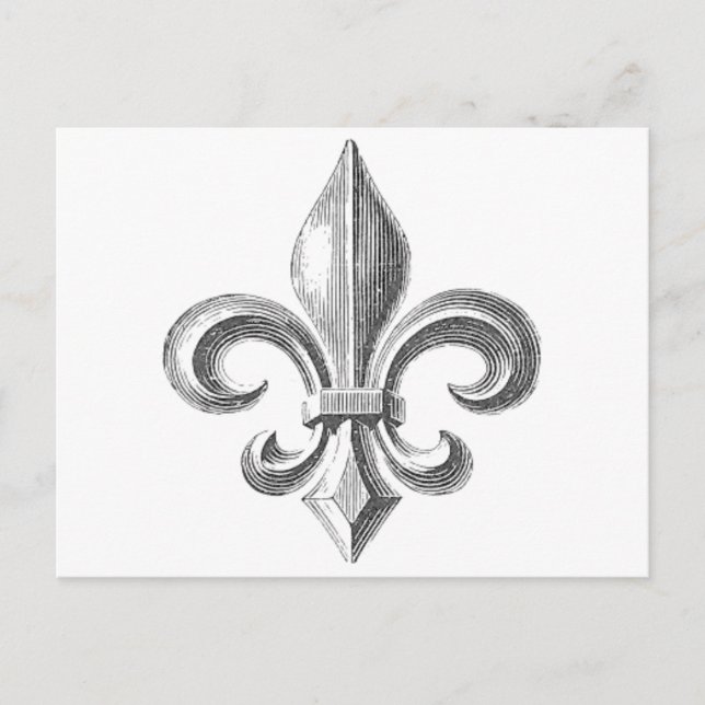 Carte Postale Fleur de Lis (Devant)