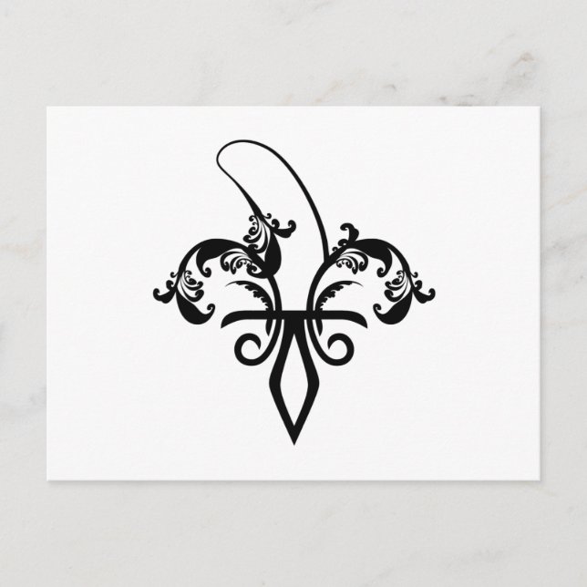 Carte Postale fleur de lis (Devant)