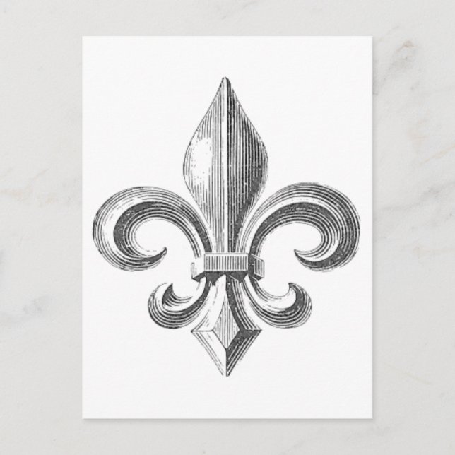 Carte Postale Fleur de Lis (Devant)