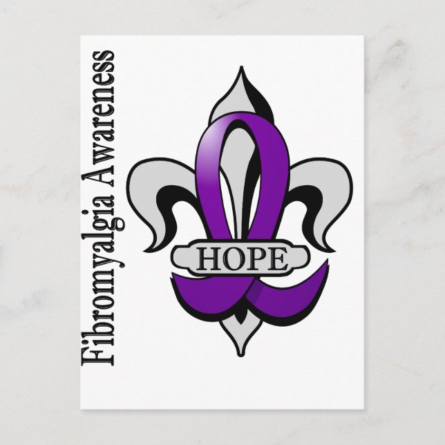 Carte Postale Fleur De Lis Fibromyalgia Hope (Devant)