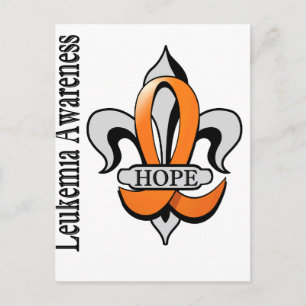 Carte Postale Fleur De Lis Leukemia Hope