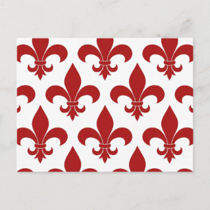 Carte Postale Fleur de lis Motif