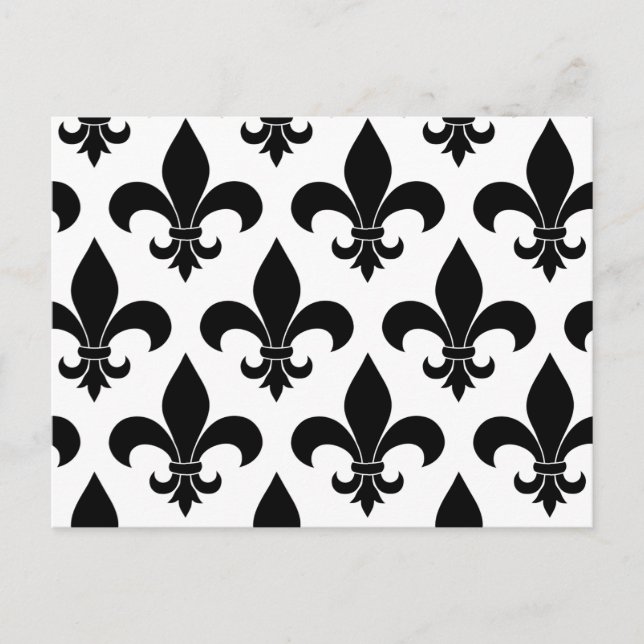 Carte Postale Fleur de lis Motif Classic (Devant)