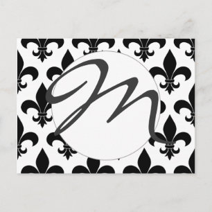 Carte Postale Fleur de lis Motif Classic