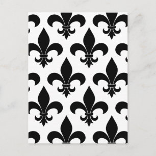 Carte Postale Fleur de lis Motif Classic