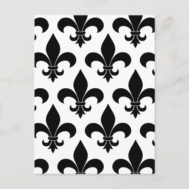 Carte Postale Fleur de lis Motif Classic (Devant)