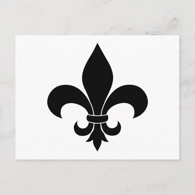 Carte Postale Fleur de lis Motif Classic (Devant)