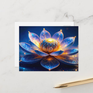 Carte Postale Fleur de lotus lumineuse et brillante