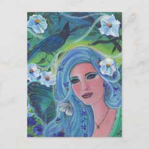 Carte Postale Fleur de lune de fée de printemps par Renee Lavoie