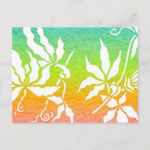 Carte Postale Fleur de Passion Arc-en-ciel