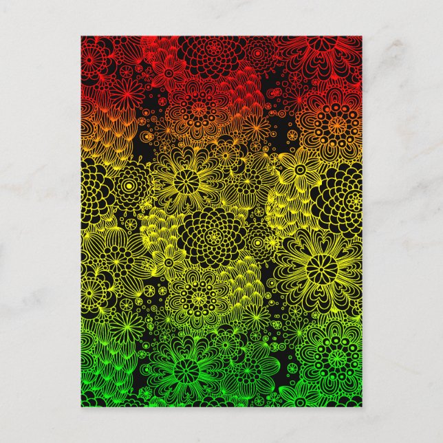 Carte Postale Fleur de Rasta (Devant)