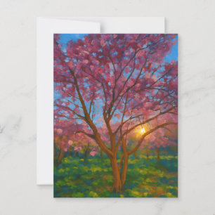 Carte Postale Fleur de rayonnement - Art forestier enchanté