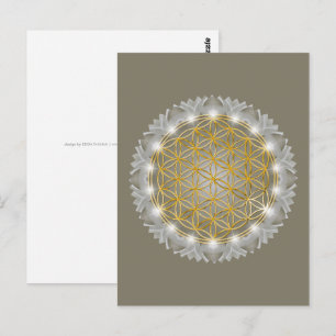Carte Postale FLEUR DE VIE - Géométrie sacrée Lumière 1
