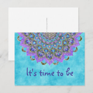 Carte Postale Fleur de Vie - Mandala de style indien 2