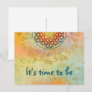 Carte Postale Fleur de Vie - Ornements Vintage Mandala 1