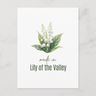Carte Postale Fleur d'eau de naissance de Muguet en aquarelle