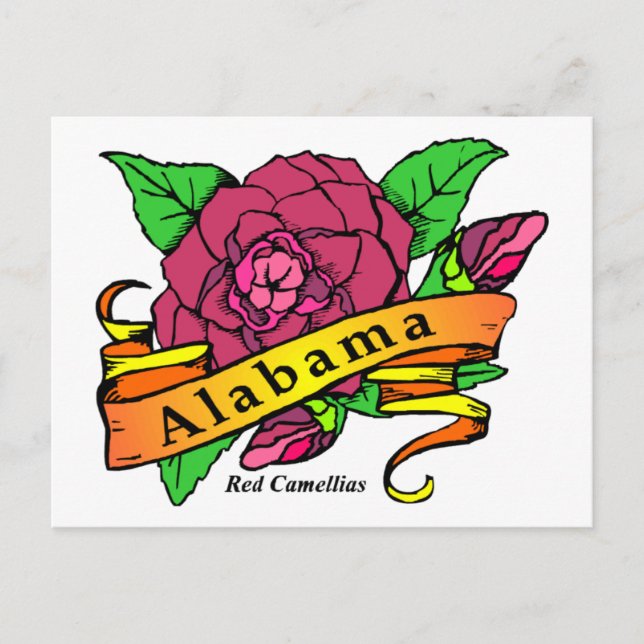 Carte Postale Fleur d'État de l'Alabama (Devant)