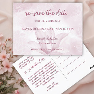 Carte Postale Fleur Ethereal Magnolia, Mariage Re Enregistrer la