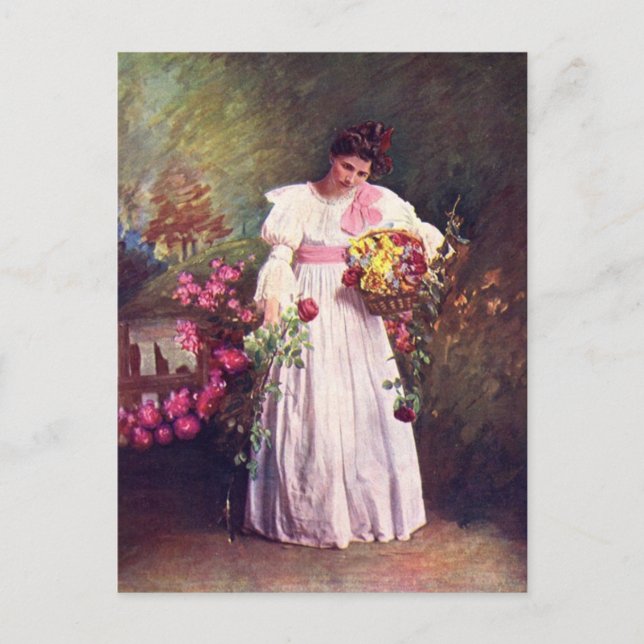 Carte Postale Fleur fille (Devant)