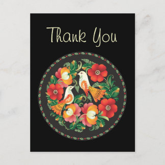 Carte Postale Fleur fine Cool mignonne Girl Retro Floral