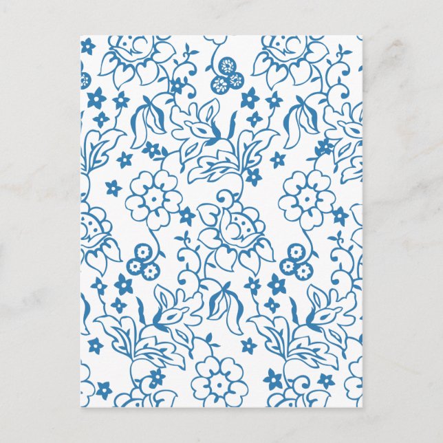 Carte Postale Fleur fine Cool mignonne Girl Retro Floral (Devant)