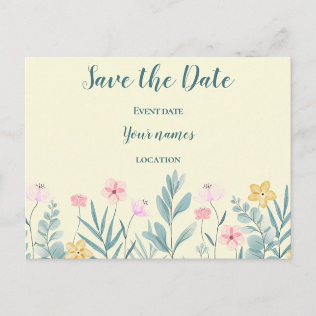 Carte Postale Fleur floral joyeux  (Devant)