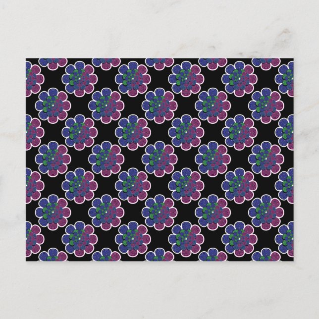 Carte Postale Fleur fractale (Devant)