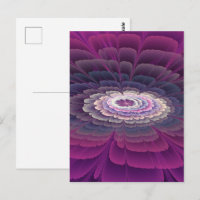 Fleur frappante abstraite fractale colorée rose