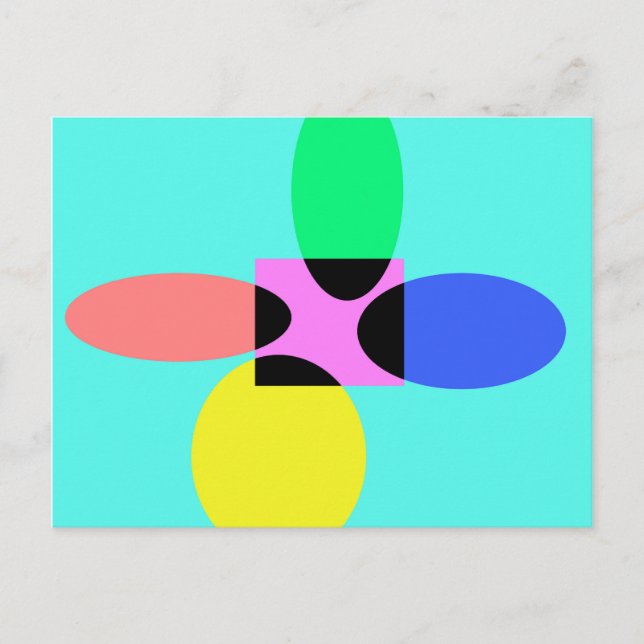 Carte Postale Fleur futuriste (Devant)