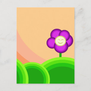 Carte Postale Fleur heureuse