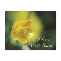 Carte postale Fleur Jaune Get Well