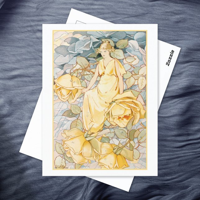 Carte Postale Fleur Jaune Rose de rêve (Créateur téléchargé)