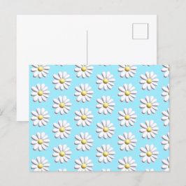 Carte Postale Fleur marguerite 3D