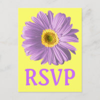Fleur marguerite pourpre RSVP Ou Personnalisé
