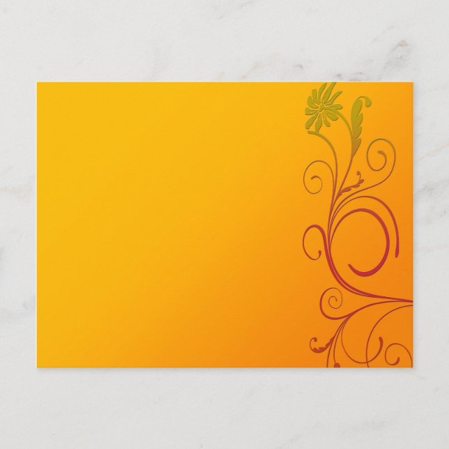 Carte Postale Fleur orange (Devant)