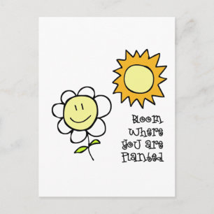 Carte Postale Fleur Où Vous Êtes Plantés