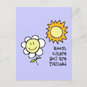 Carte Postale Fleur Où Vous Êtes Plantés