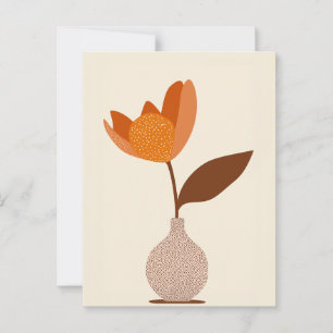 Carte Postale Fleur point de point #009