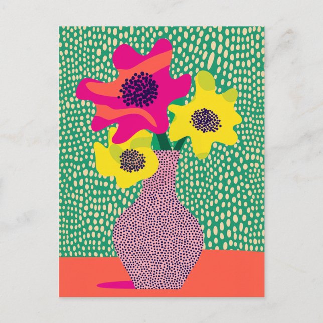 Carte Postale Fleur point n° 007 (Devant)