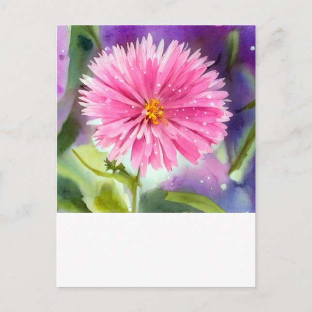 Carte Postale Fleur pourpre (Devant)