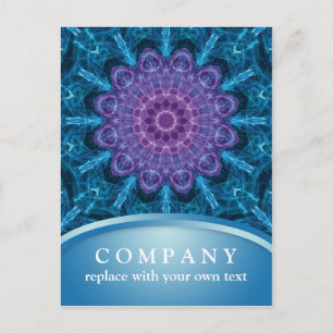 Carte Postale Fleur pourpre spirituelle Mandala