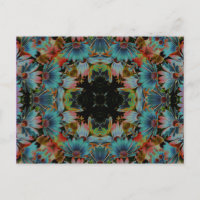 Fleur psychédélique Postca d'art de kaléidoscope