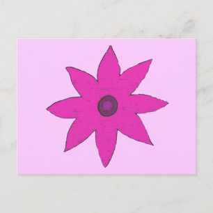 Carte Postale fleur rose