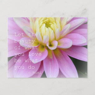 Carte Postale Fleur rose Dahlia