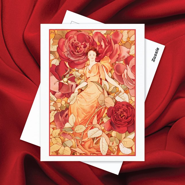 Carte Postale Fleur rouge Rose de rêve (Créateur téléchargé)