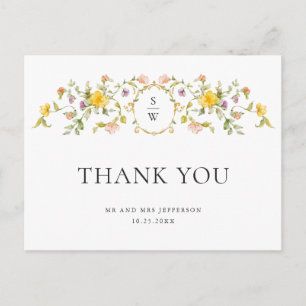 Carte Postale Fleur sauvage Boho de Meadow
