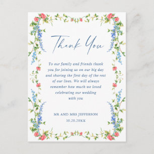 Carte Postale Fleur sauvage Boho de Meadow