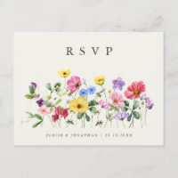 Fleur sauvage Rustique Chic Floral Boho Pays RSVP