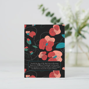 Carte Postale Fleur sauvage Wonderland   motif de fleurs stylisé